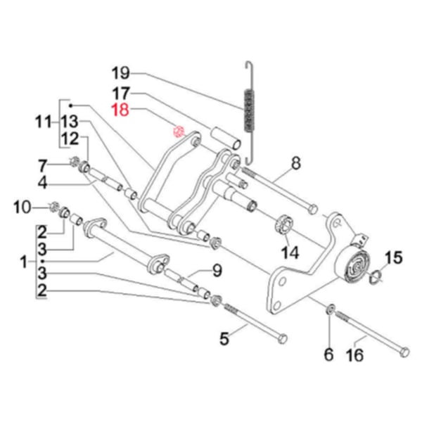 Image of Mutter, Schwingarm, PIAGGIO für Vespa GTS/GTS Super/GTV/GT 60/GT/GT L 125-250ccm