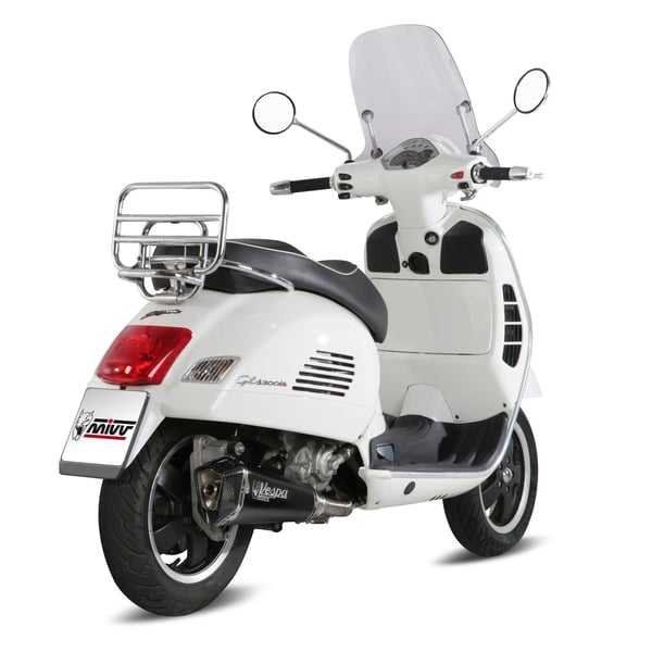 Image of Rennauspuff MIVV Delta Race Black für Vespa GTS/GTS Super/GTV 300ccm (`16-`18)