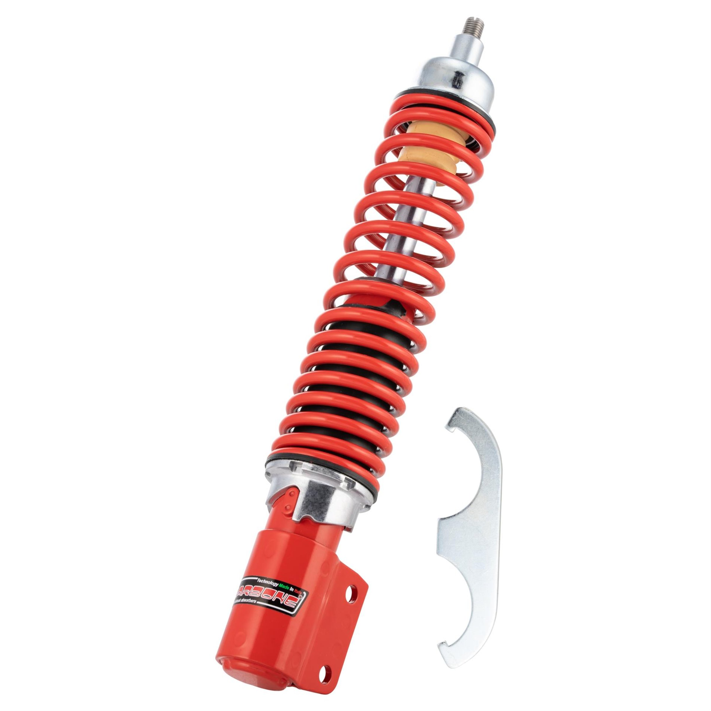 Image of Stoßdämpfer CARBONE Sport 6022.003/5D vorne für Vespa P80-150X/P200E/PX80-200E/Lusso/'98/MY/'11/T5 für Vespa P80-150X/P200E/PX80-200E/Lusso/'98/MY/'11/T5
