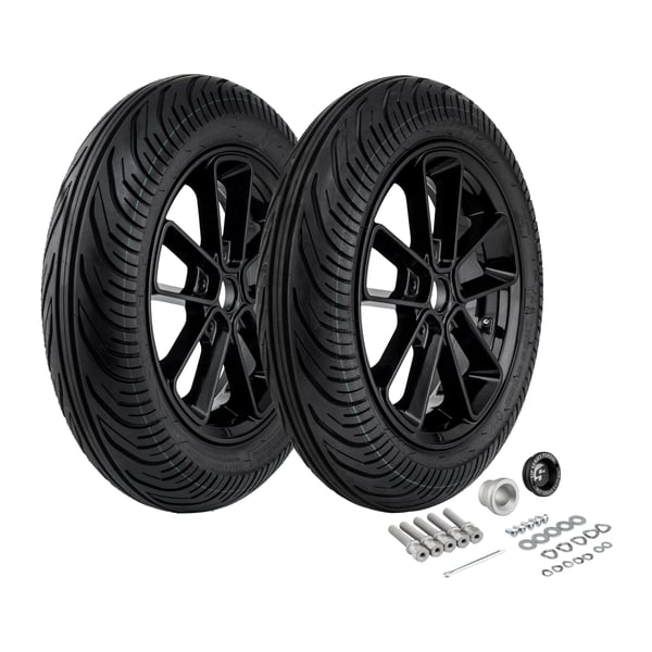 Image of Komplettrad-Set PORDOI 130/70-12 62S TL & 120/70-12 58S TL für Vespa GTS/GTS Super/GTV/GT 60/GT/GT L 125-300ccm