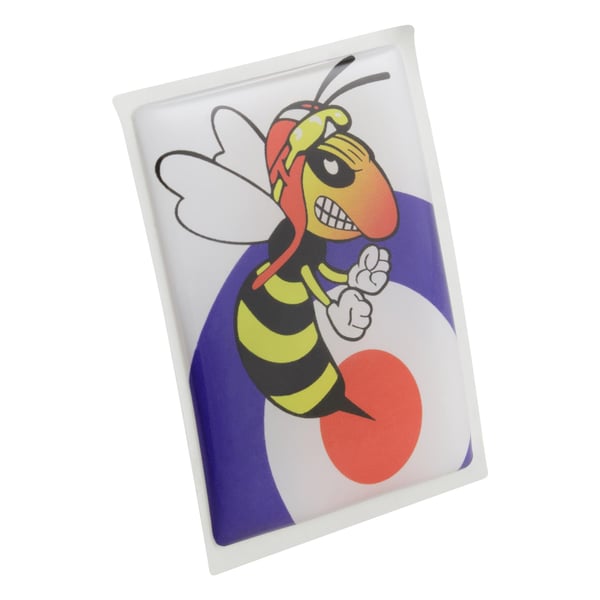 Image of Emblem "Target böse Wespe" 4-Eck Kaskade für Vespa PX125-200 MY/2011 für Vespa LX/LXV/S/Primavera/Sprint/GTS/GTS Super/GTV/GT 60/GT/GT L/946 50-300ccm