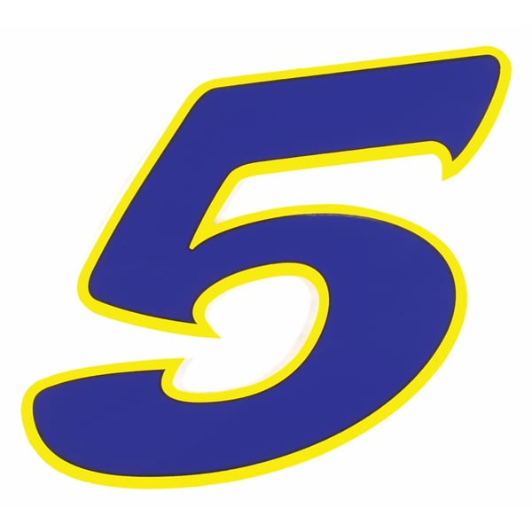 Image of Aufkleber mit Motiv Startnummer "2"