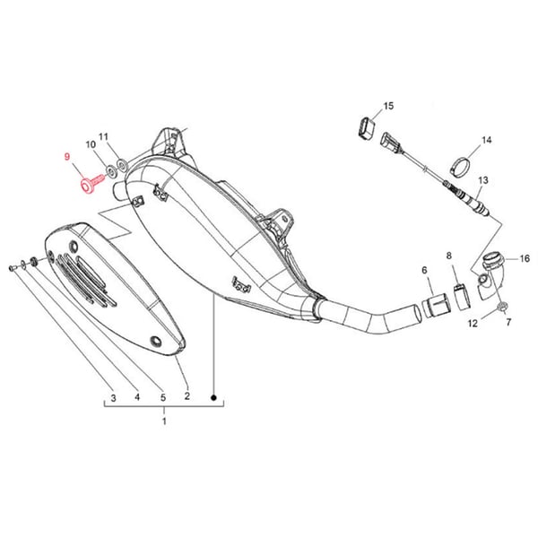 Image of Schraube Auspuff M8x35 mm, Torx, PIAGGIO für Vespa GTS/GTS Super/GTV/GT 60 125-300ccm i.e. 4T LC