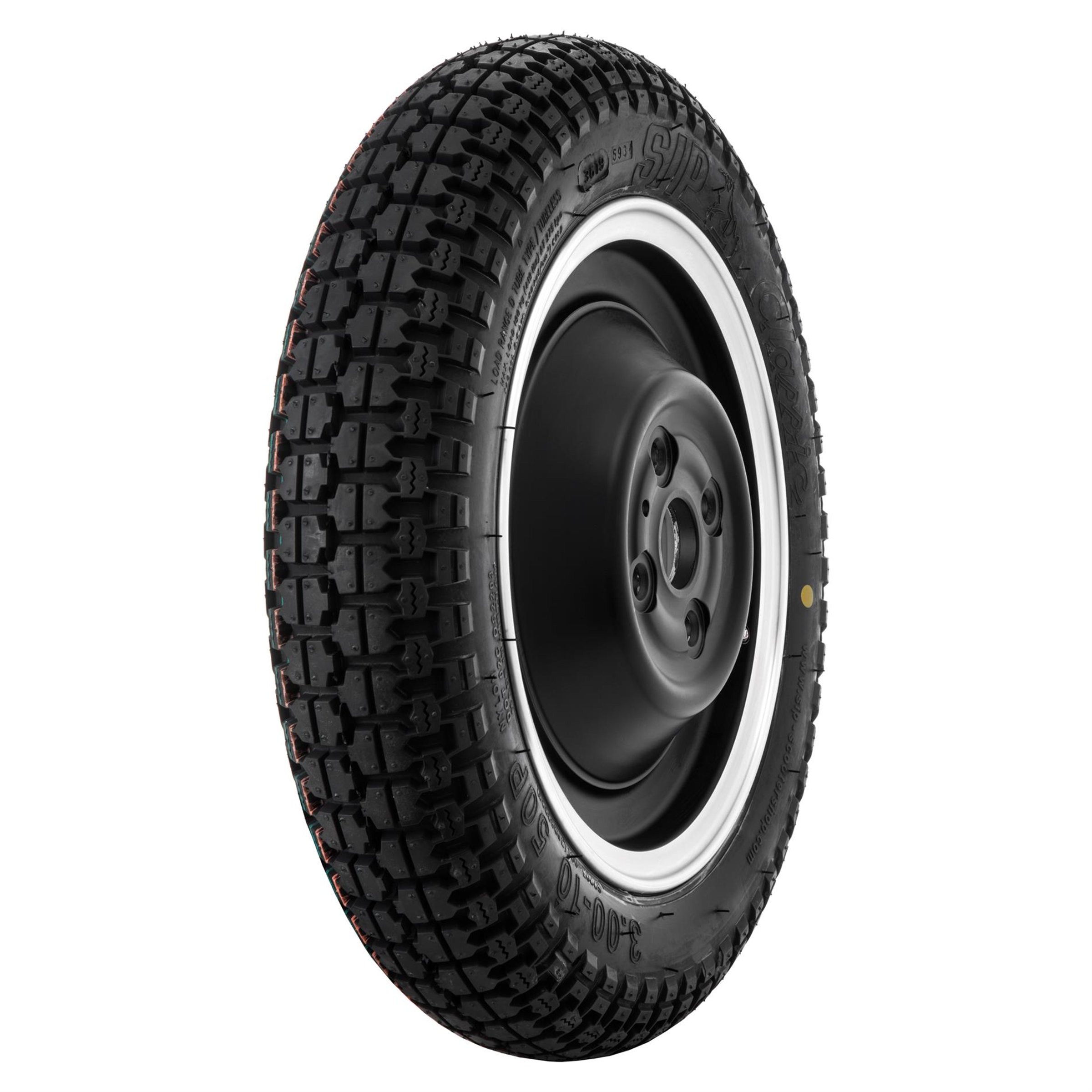 Image of Komplettrad SIP Classic 3.00-10 50P TL/TT für Vespa 50 R 1°/Revival/S/SR/90/100 1° für Vespa 50 R 1°/Revival/S/SR/90/100 1°