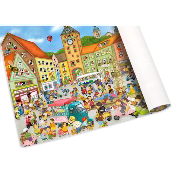 Image of Geschenkpapier SIP mit Motiv Vespa Wimmelbild Landsberg