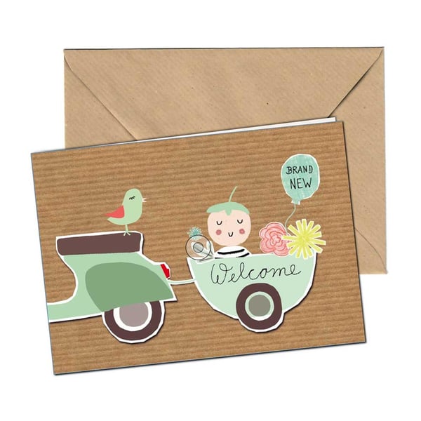 Image of Grußkarte SIP mit Motiv Welcome Baby