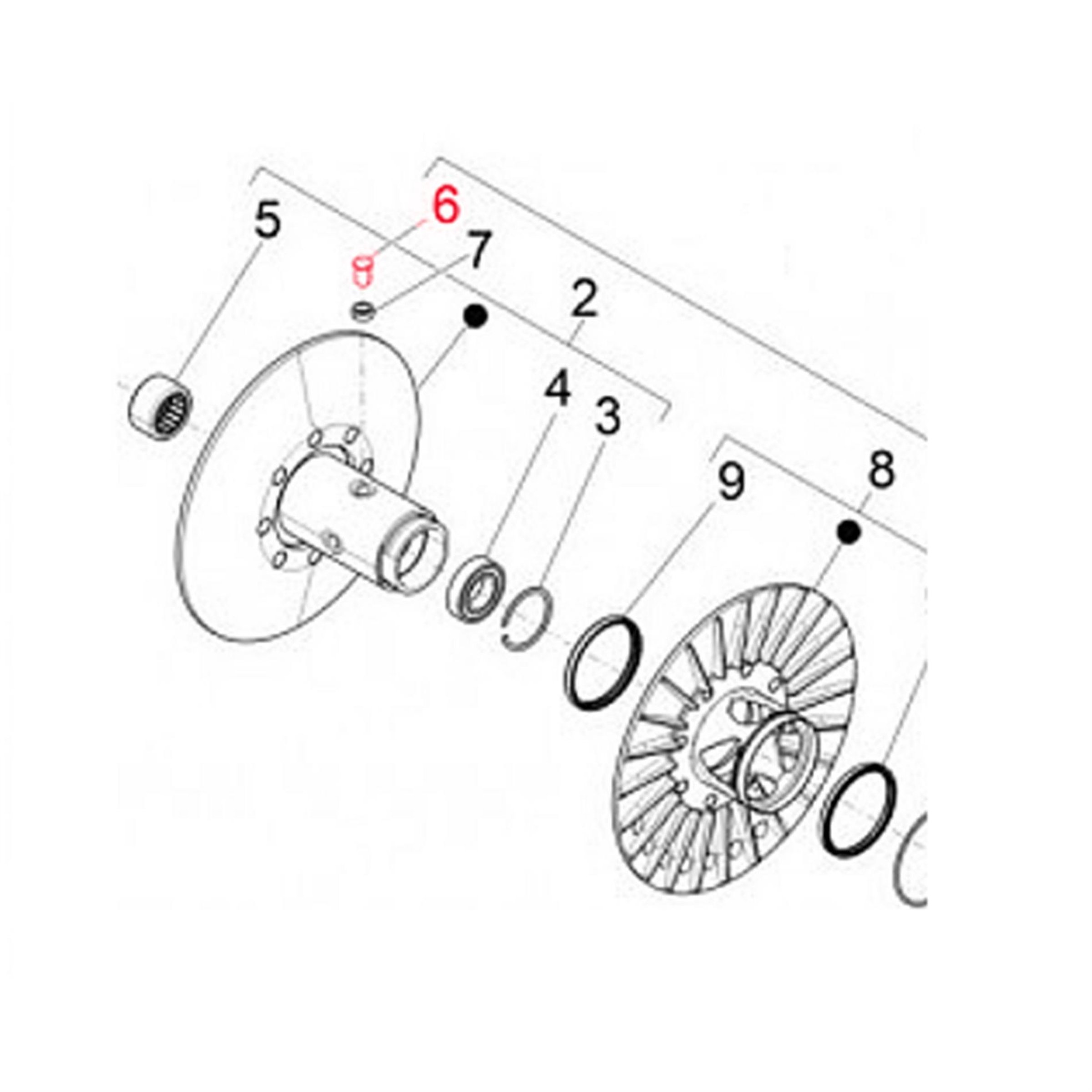 Image of Führungszapfen PIAGGIO, Wandler für APRILIA/GILERA/PIAGGIO Atlantic/Scarabeo/Fuoco/Nexus/Beverly/MP3/X8/X9/X10/XEVO 400/500ccm 4T LC für APRILIA/GILERA/PIAGGIO Atlantic/Scarabeo/Fuoco/Nexus/Beverly/MP3/X8/X9/X10/XEVO 400/500ccm 4T LC