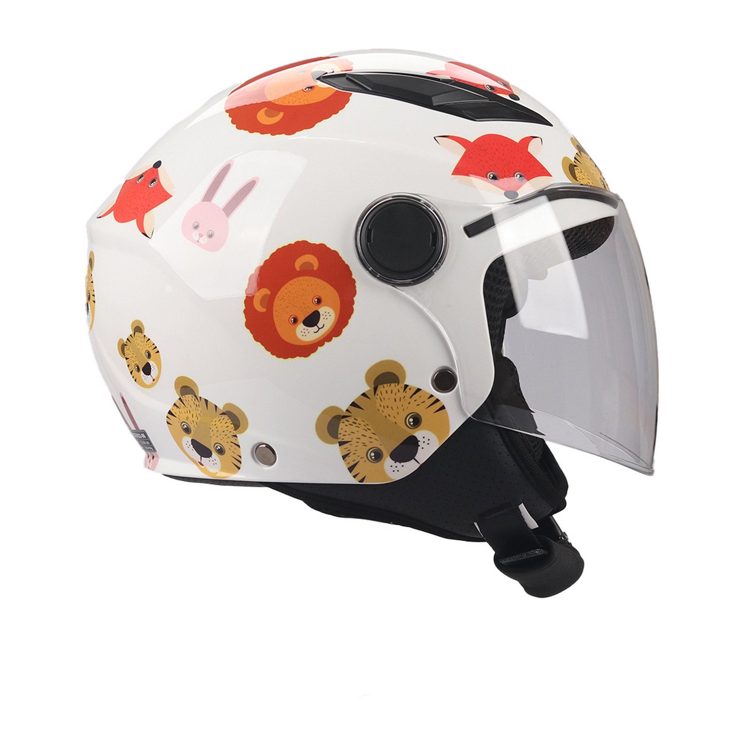 Image of Kinderhelm BHR 838 Kid ANIMAL, weiß, Gr. S, 47-48cm Jethelm Jethelm