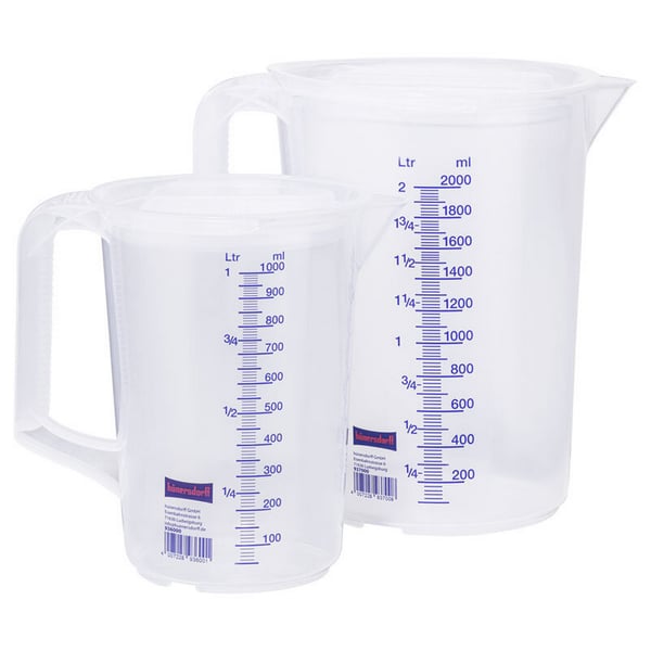 Image of Messbecher-Set HÜNERSDORFF 1x1000ml + 1x2000ml transparent