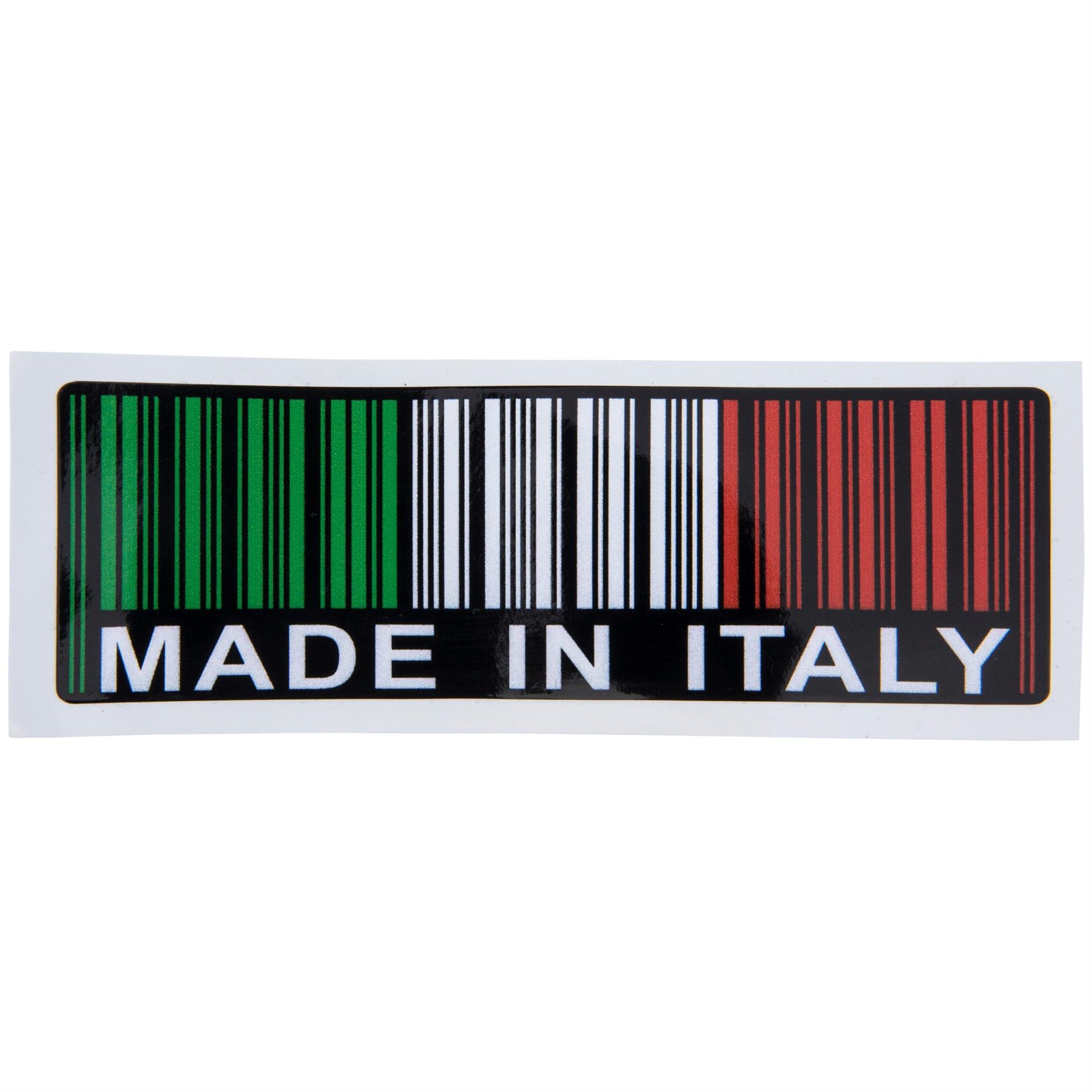 Image of Aufkleber mit Motiv Barcode, "Made in Italy"