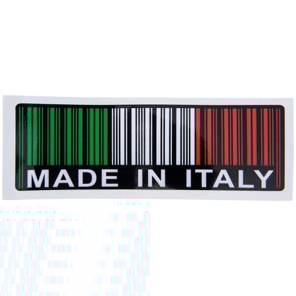 Image of Aufkleber mit Motiv Barcode, "Made in Italy"