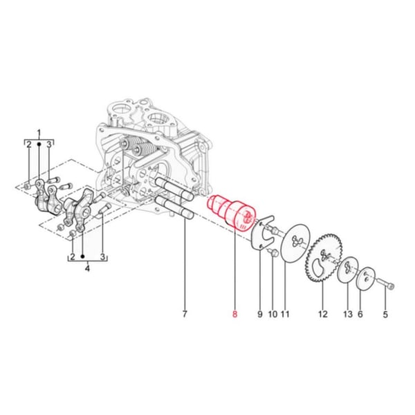 Image of Nockenwelle PIAGGIO 1A000610R5 für Vespa GTS Super 125ccm i.e. 4T LC