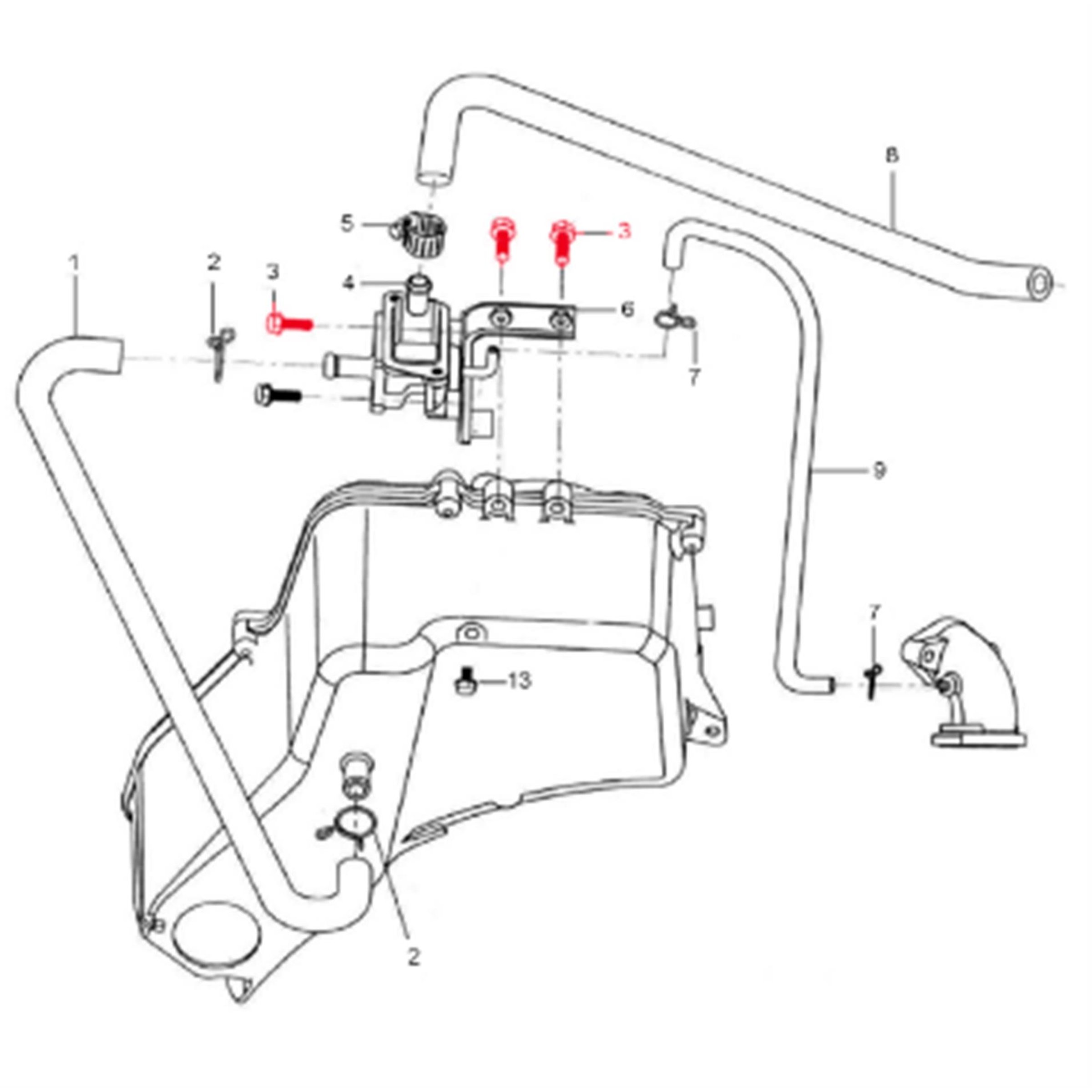 Image of Schraube M6x25 mm, Sechskant mit Flansch, LML für LML Star 200 4T für LML Star 200 4T