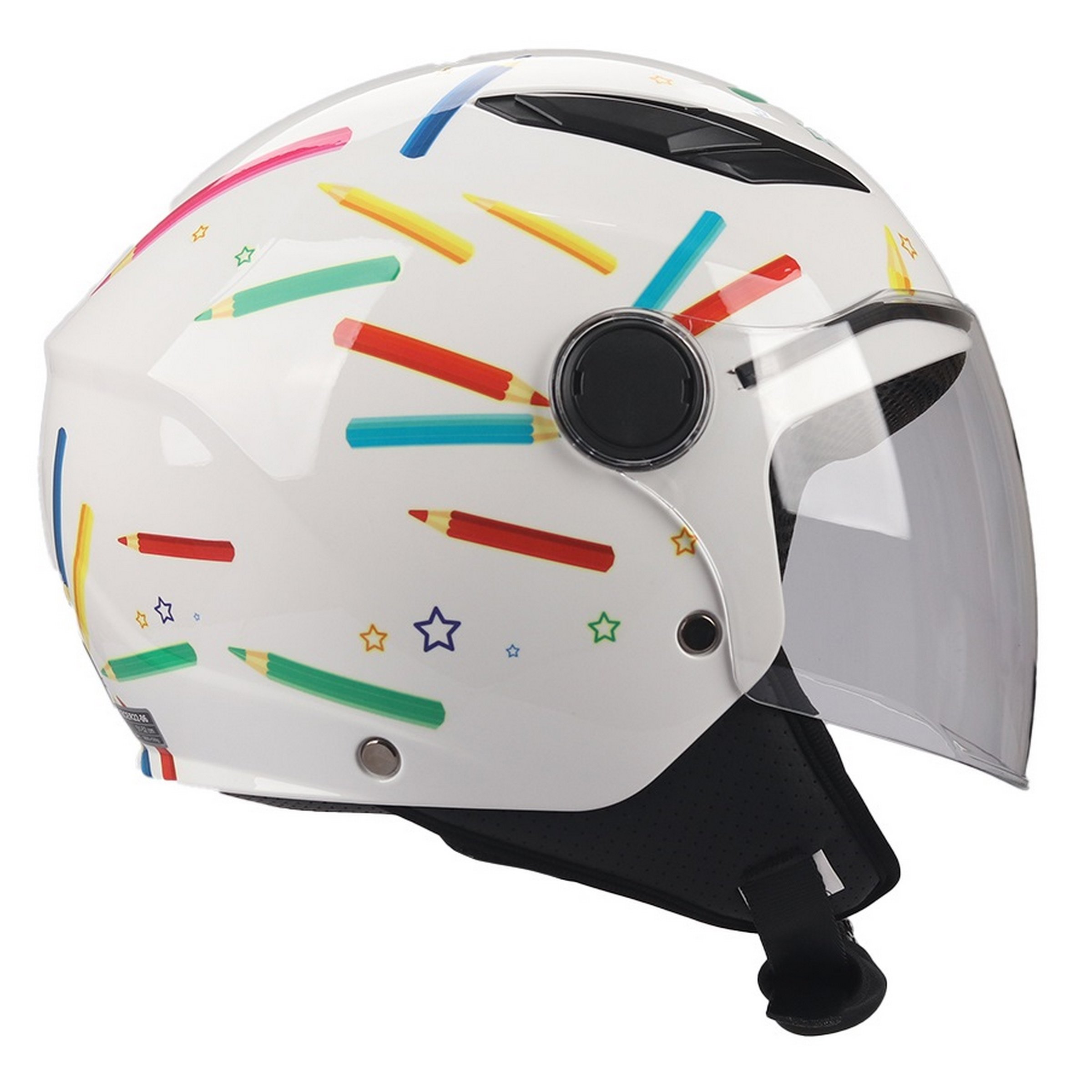 Image of Kinderhelm BHR 838 Kid PENCIL, weiß, Gr. L, 51-52cm Jethelm Jethelm