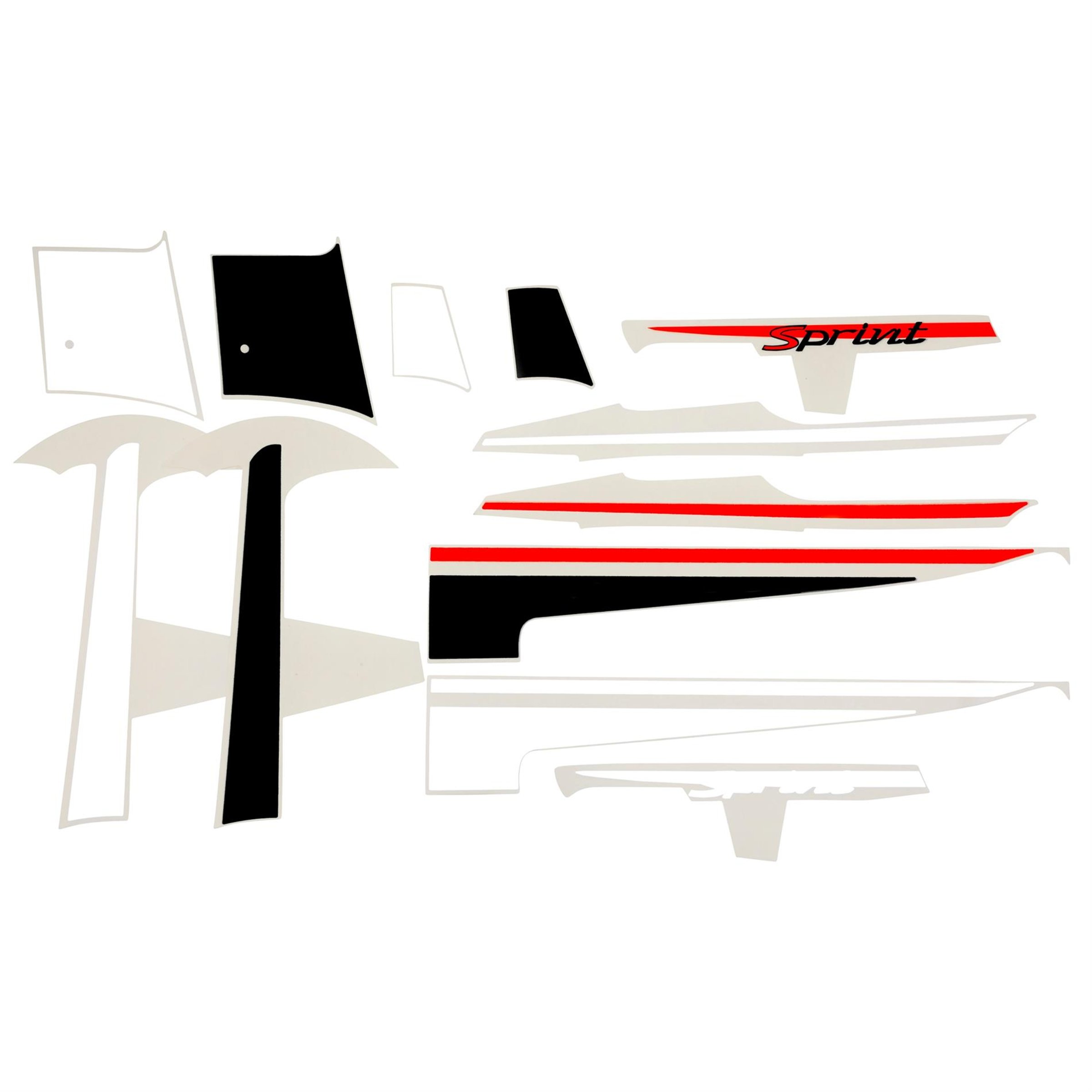 Image of Aufkleberdekorset PIAGGIO mit Motiv "Sport" für Vespa Sprint 50-150ccm 2T/4T für Vespa Sprint 50-150ccm 2T/4T