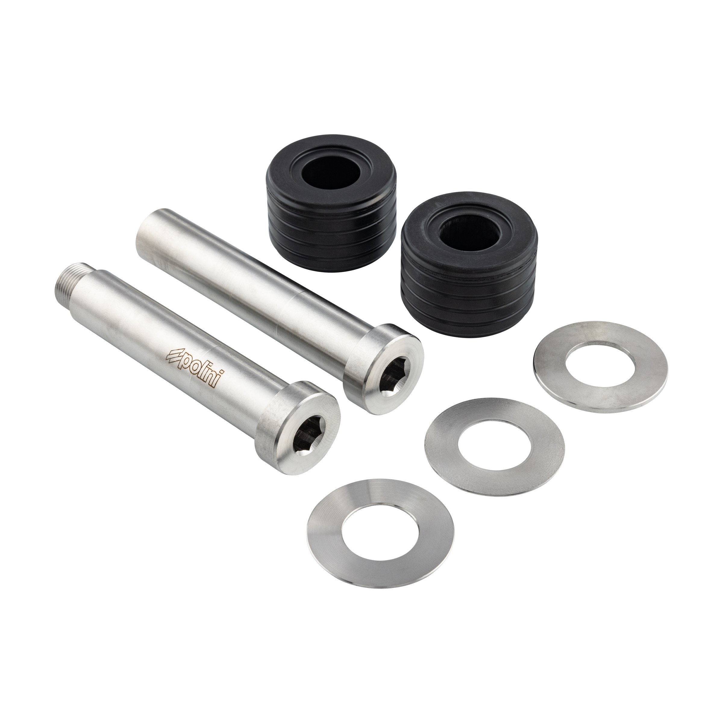 Image of Silentgummi Kit Motorschwinge, links & rechts, schwarz, POLINI für Vespa 50-125/PV/ET3/PK80-125/S/XL/XL2 für Vespa 50-125/PV/ET3/PK80-125/S/XL/XL2