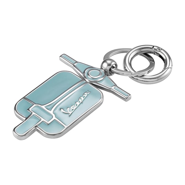 Image of Schlüsselanhänger PIAGGIO mit Motiv "Vespa VNB Front" Motorroller helles Graublau