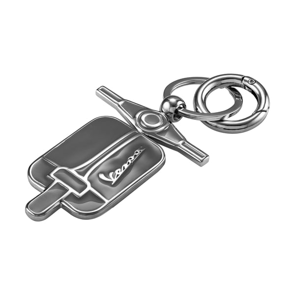 Image of Schlüsselanhänger PIAGGIO mit Motiv "Vespa VNB Front" Motorroller grau