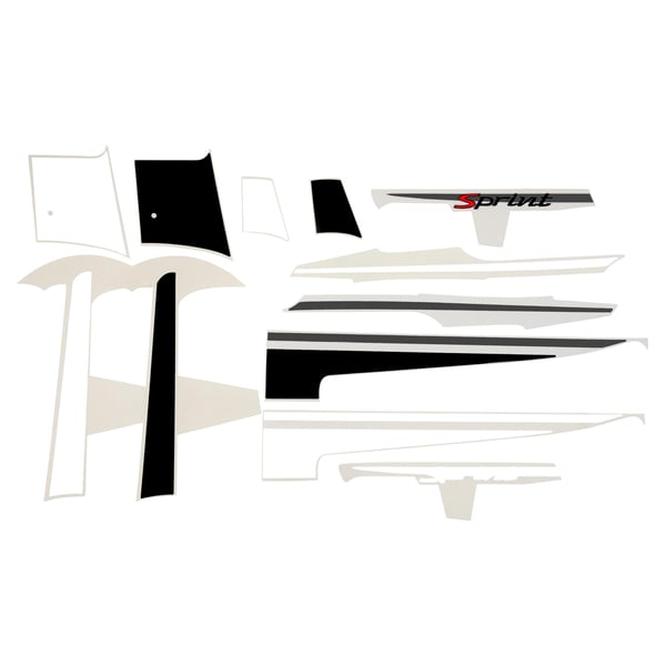 Image of Aufkleberdekorset PIAGGIO mit Motiv "Sport" für Vespa Sprint 50-150ccm 2T/4T