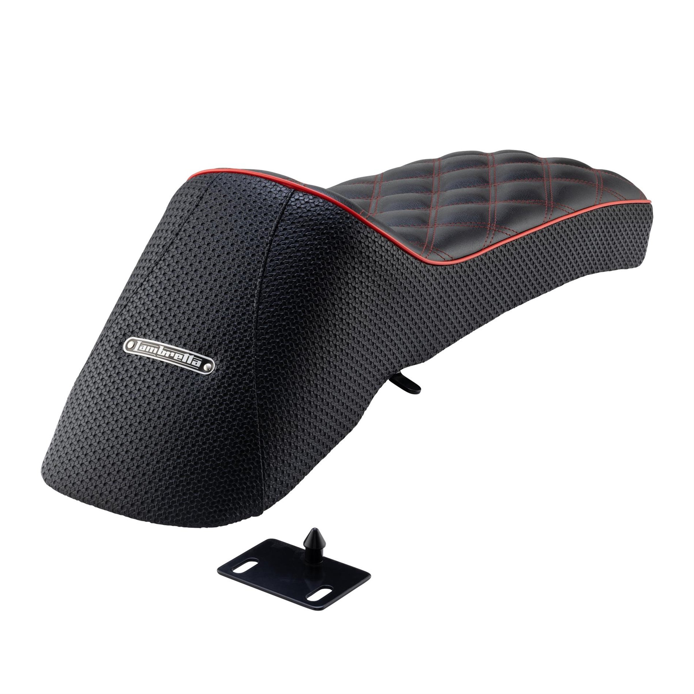 Image of Sportsitzbank TREZZI Longback schwarz für Lambretta 125 LI/Special/GP/DL/150 LI/Special/SX/GP/175 TV/200 TV/SX/GP/DL für Lambretta 125 LI/Special/GP/DL/150 LI/Special/SX/GP/175 TV/200 TV/SX/GP/DL