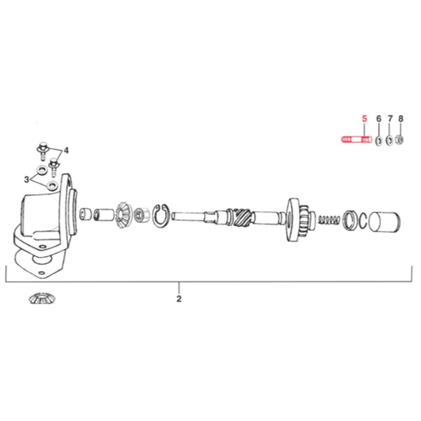 Image of Stehbolzen LML, Anlasser, 003972 - SF504-1184 für LML Star 125-200 4T/Star Deluxe 125-150 4S/Speedy