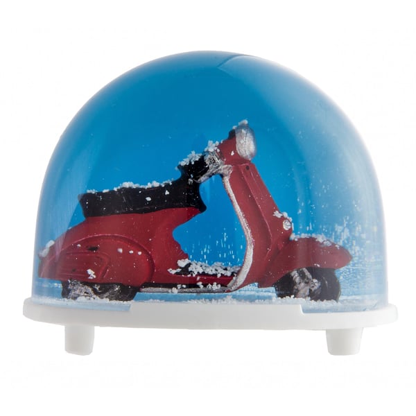 Image of Schneekugel mit Motiv Vespa Motorroller rot