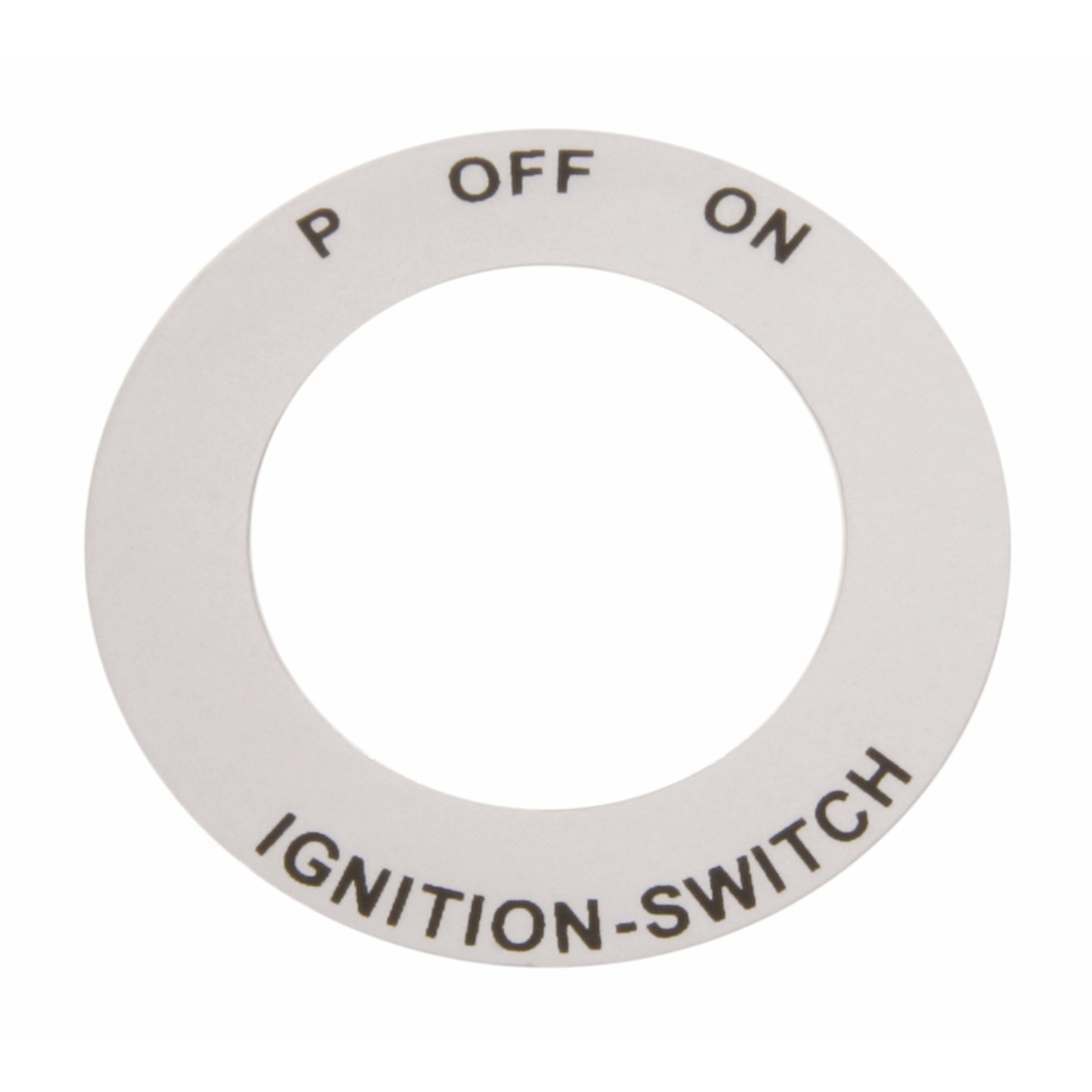 Image of Aufkleber mit Motiv "OFF-ON-P", Zündschloss für Vespa 100 2°/125 PV ET3/200 Rally 2°/P80-150X/P150S/P200E/PX80-125 E für Vespa 100 2°/125 PV ET3/200 Rally 2°/P80-150X/P150S/P200E/PX80-125 E