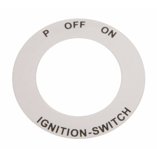 Image of Aufkleber mit Motiv "OFF-ON-P", Zündschloss für Vespa 100 2°/125 PV ET3/200 Rally 2°/P80-150X/P150S/P200E/PX80-125 E