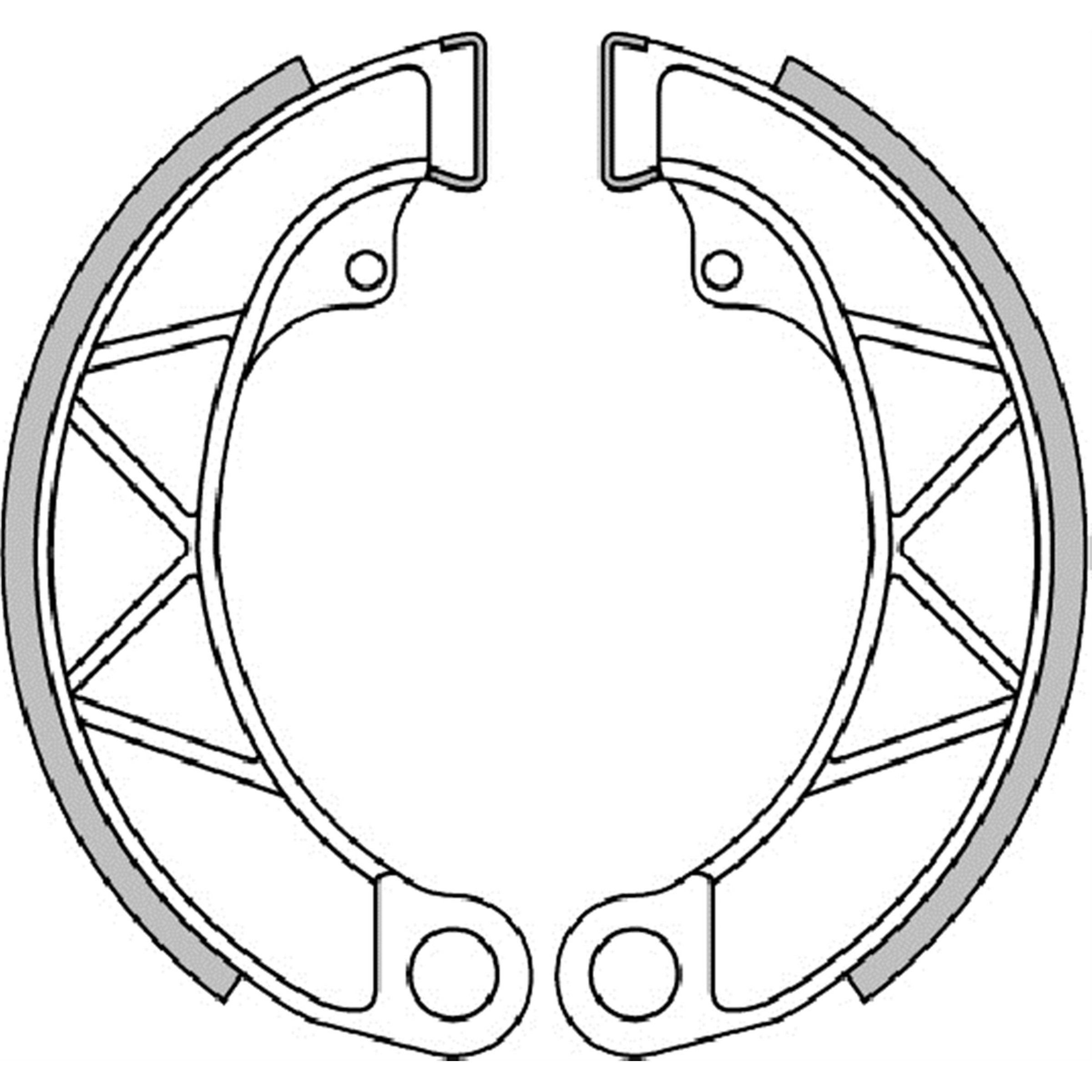 Image of Bremsbacken POLINI, 10", vorne oder hinten, 176.0089 für Lambretta 125 LI/Special/150 LI/Special/SX/175 TV 2°-3°/200 SX/TV für Lambretta 125 LI/Special/150 LI/Special/SX/175 TV 2°-3°/200 SX/TV