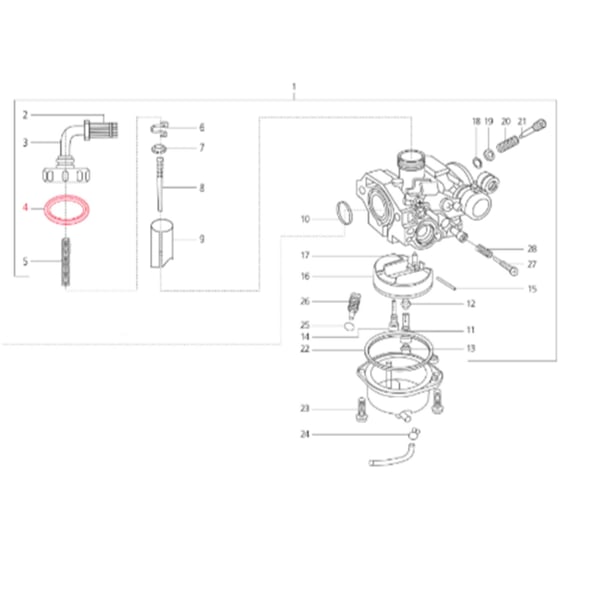 Image of Dichtung Vergaserwannendeckel LML für Vergaser KEIHIN PB18/YSN S00113, C-2771420/13 für LML Star 125-150 4T/Star Deluxe 125-150 4S/Speedy
