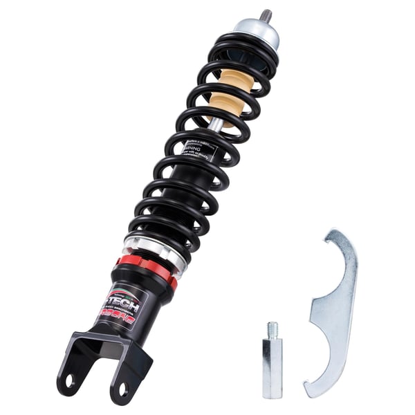 Image of Stoßdämpfer CARBONE HiTech 6033.002/HN hinten für Vespa 50-125/PV/ET3/125 VNB4T-TS/150 VBB2T-Super/160 GS 2°/180 SS/Rally/PX80-200/PE/Lusso/'98/MY/'11/T5