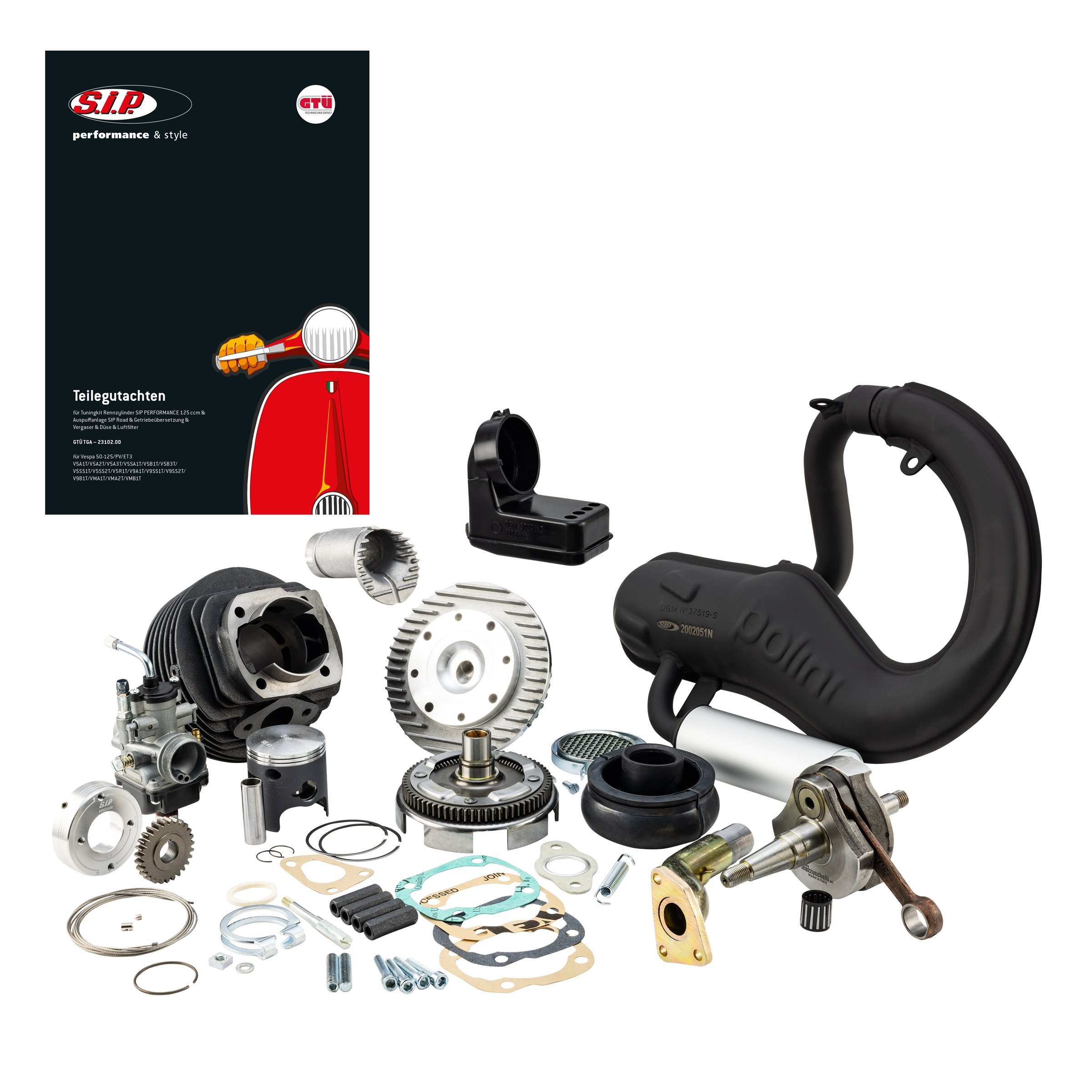 Image of Tuningkit SIP PERFORMANCE 125 ccm SPORT "Legal" für Vespa PK 125 ETS für Vespa PK 125 ETS