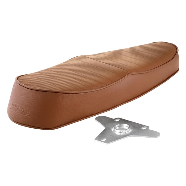 Image of Sportsitzbank NISA WAVE braun, signalbraun RAL 8002 für Vespa PX80-200/PE/Lusso/PX'98/MY