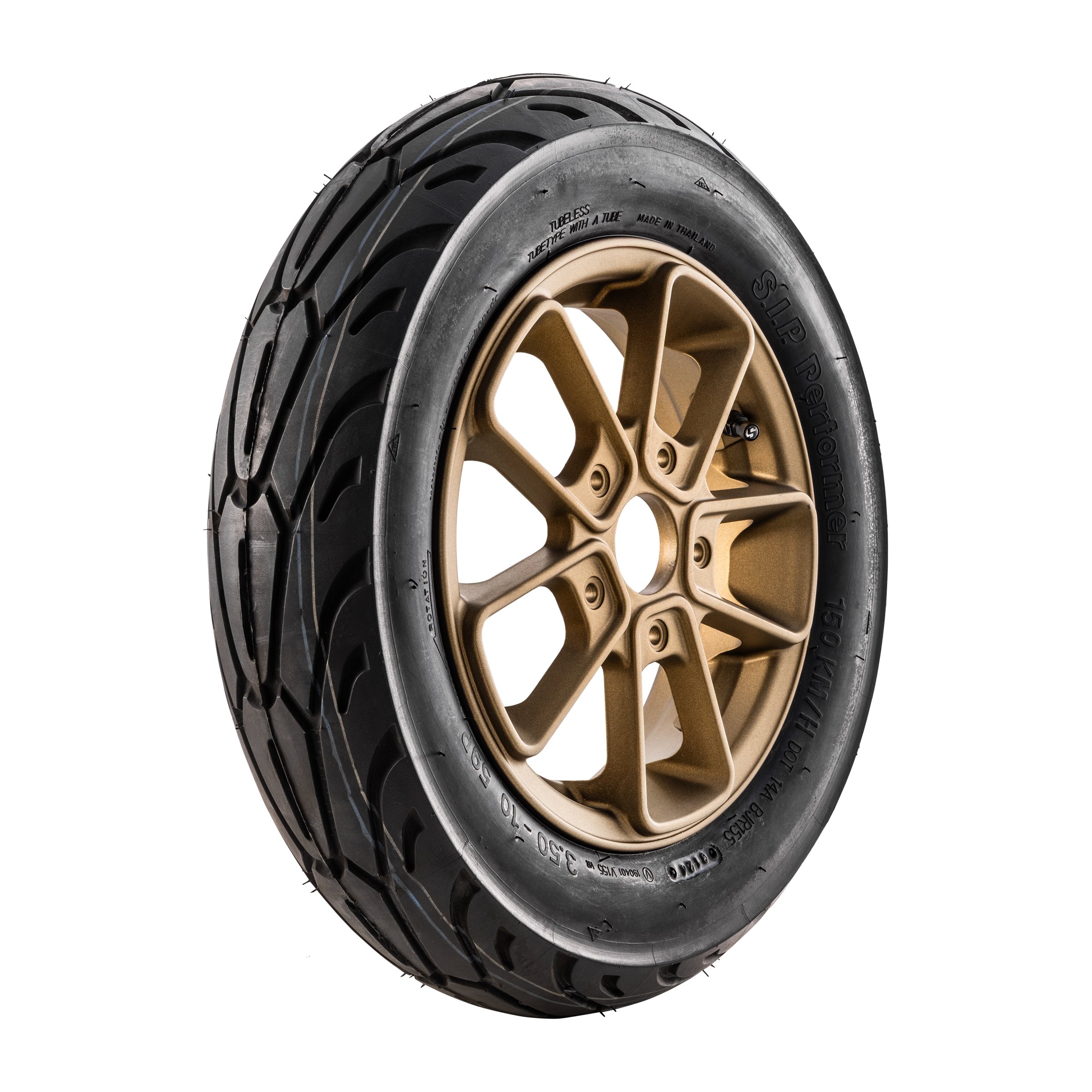 Image of Komplettrad SIP Performer 2.0 3.50-10 59P TL/TT reinforced für PIAGGIO ZIP II/SP/ZIP2000/Vespa ET2/ET4 50-150 für PIAGGIO ZIP II/SP/ZIP2000/Vespa ET2/ET4 50-150