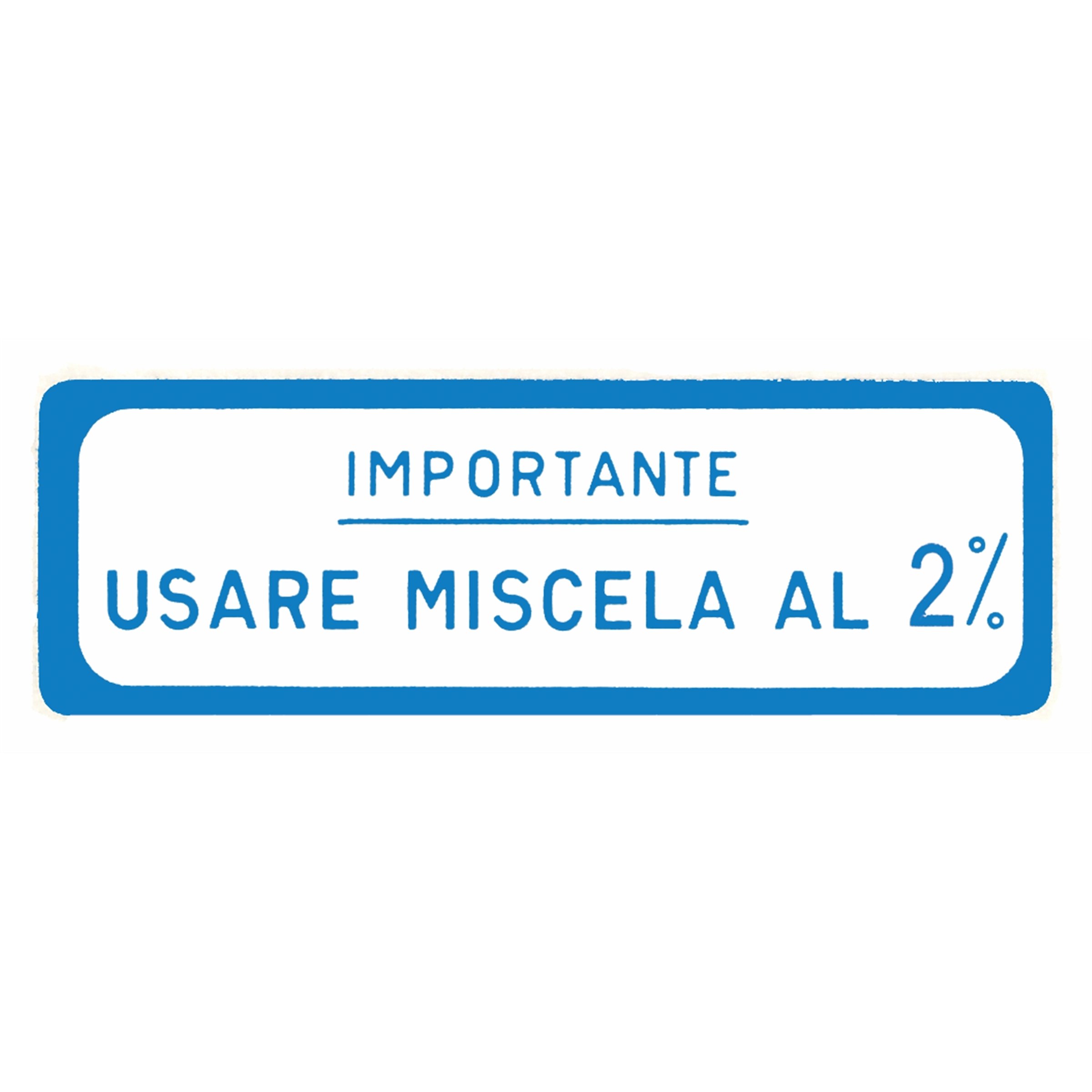 Image of Aufkleber mit Motiv Usare Miscela al 2% für Vespa 125 VNB/150 VBA/VBB/GL für Vespa 125 VNB/150 VBA/VBB/GL