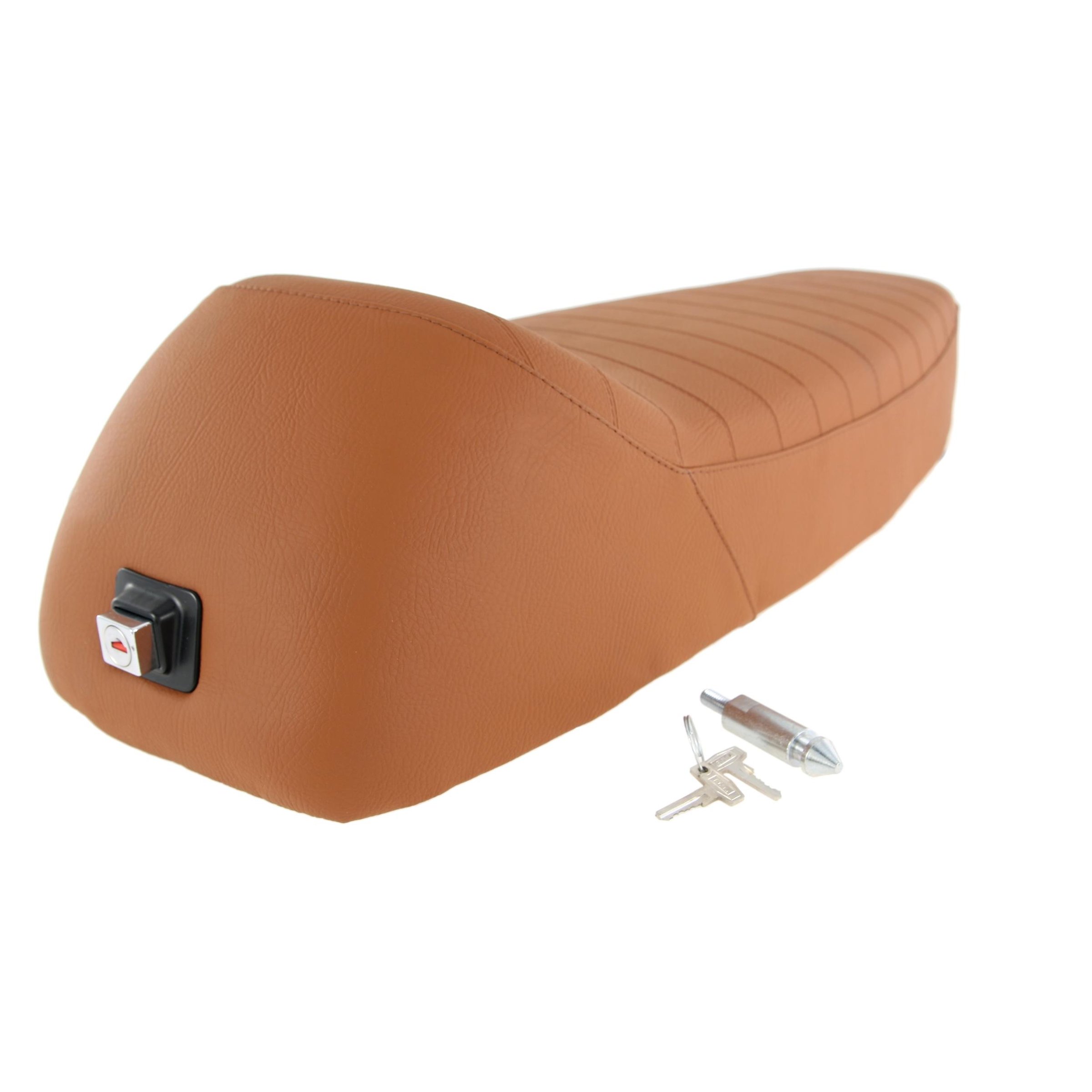 Image of Sportsitzbank NISA Ancelotti braun, signalbraun RAL 8002 für Vespa PX80-200/PE/Lusso/PX'98/MY für Vespa PX80-200/PE/Lusso/PX'98/MY