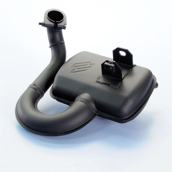 Image of Rennauspuff POLINI 200.2022, Stahl schwarz für Vespa 200 Rally/P200E/PX200 E/Lusso/'98/MY/Cosa 1 200