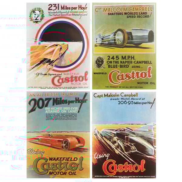 Image of Posterset CASTROL CLASSIC Landspeed