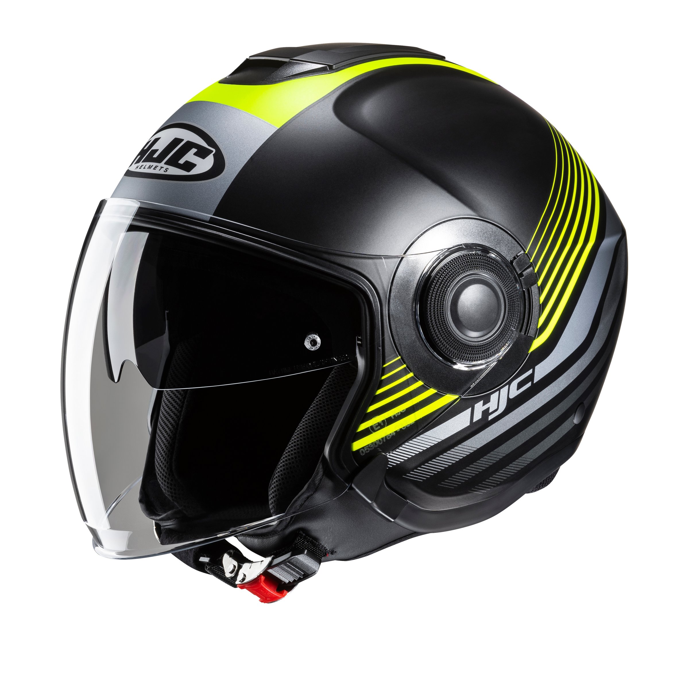 Image of Helm HJC i40N DOVA, schwarz/gelb, Gr. S, 55-56 cm Jethelm Jethelm