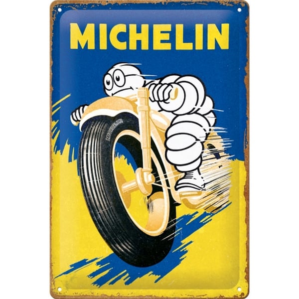 Image of Blechschild Michelin - Motorcycle Bibendum