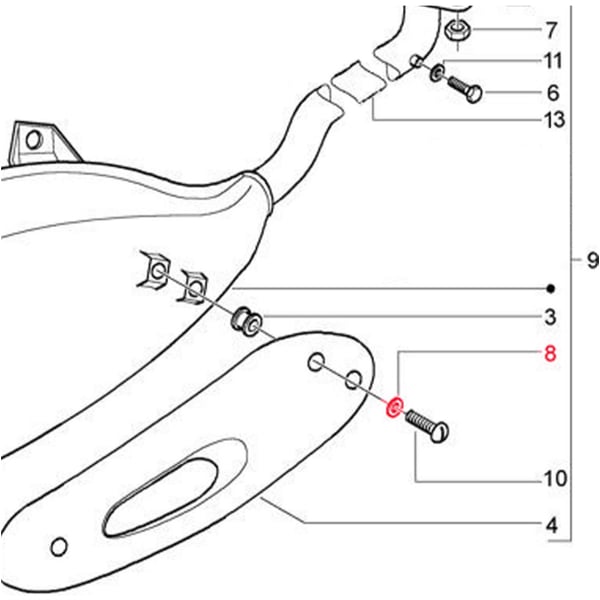 Image of Unterlegscheibe Hitzeschutzblech Auspuff 16x5x1 mm Ø 16x5 mm (d) 1,0mm, PIAGGIO für Vespa GT/GT L 125-200cccm 4T LC