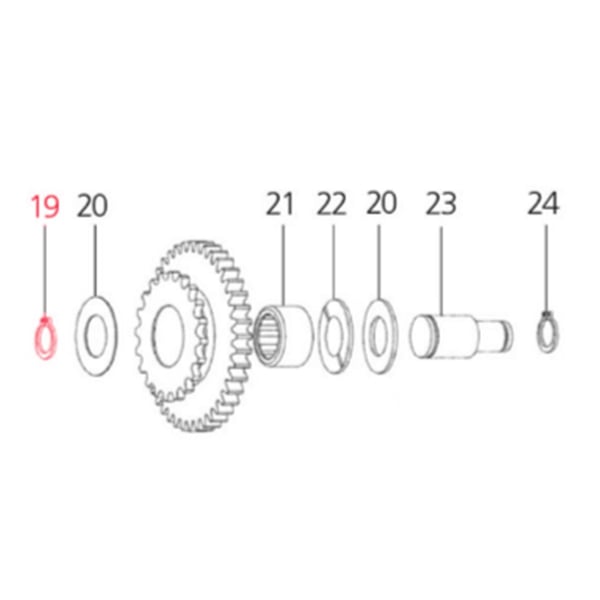 Image of Sicherungsring M6 mm, LML für LML Star 125-150 4T/Star Deluxe 125-150 4S/Speedy