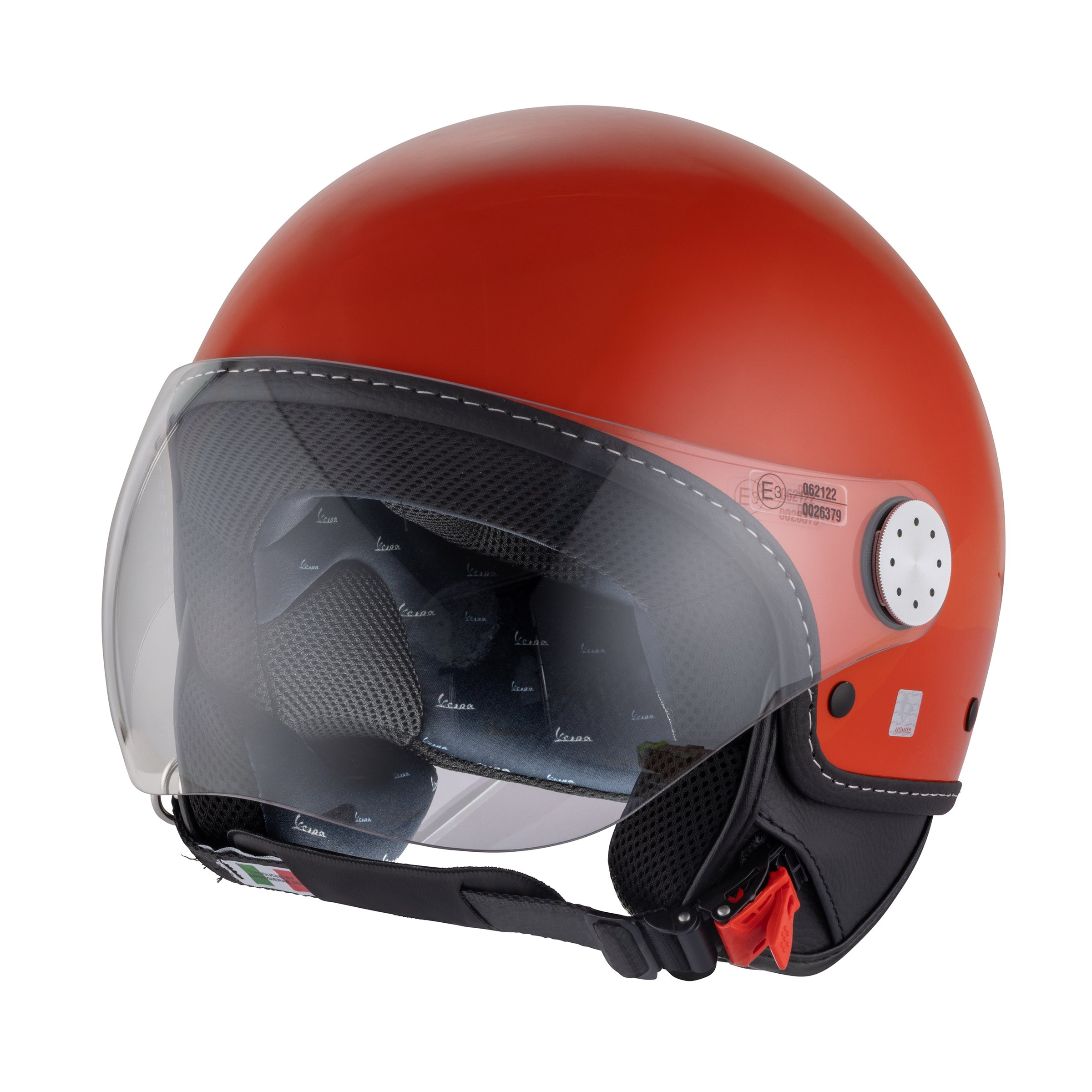 Image of Helm PIAGGIO Vespa Demi Jet Langhe, orange brick/orange impulsivo, A11, Gr. M, 57-58cm Jethelm Jethelm