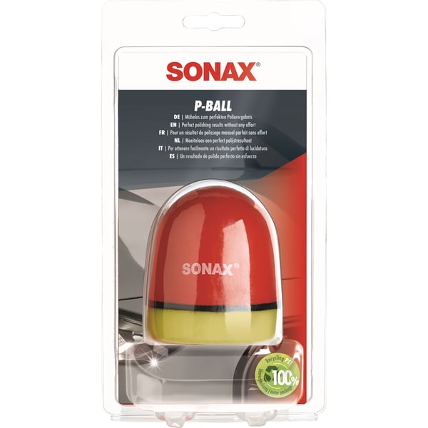 Image of Schwamm SONAX P-Ball Applikationsschwamm rot/gelb