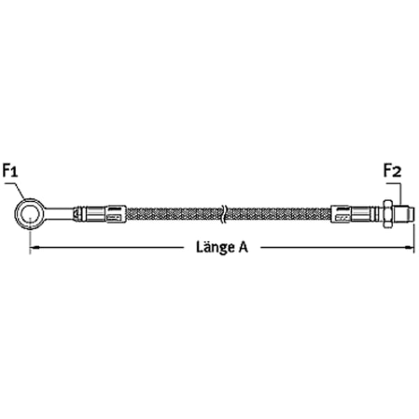 Image of Bremsleitung SPIEGLER, Hinterradbremse für APRILIA Leonardo 250
