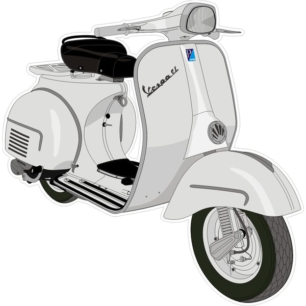 Image of Aufkleber mit Motiv Vespa 150 GL Motorroller