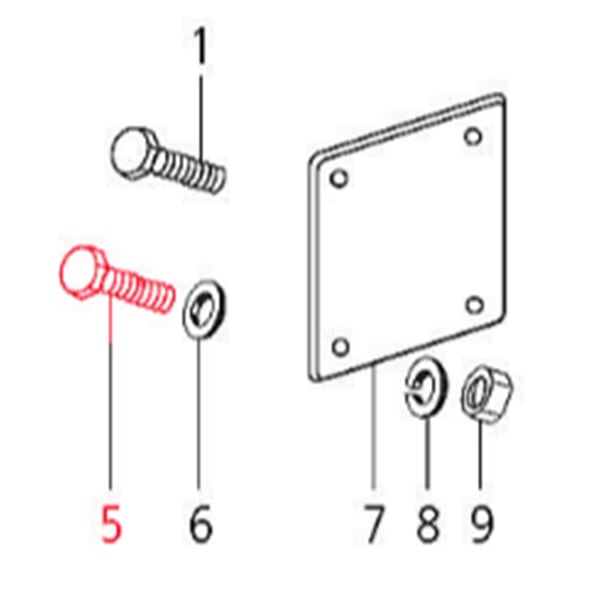Image of Schraube Nummernschildhalter M6x20 mm, Sechskant, LML für LML Star 125-200 4T/Star Deluxe 125-150 4S/Speedy