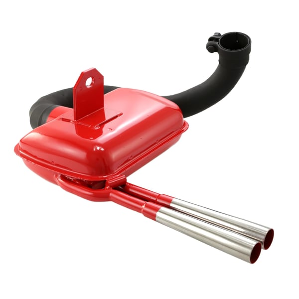 Image of Rennauspuff SIP Road Sport Optik 0205 - 0206, Stahl rot, Farbe (ESD): chrom für Vespa 160 GS/180 Rally/SS