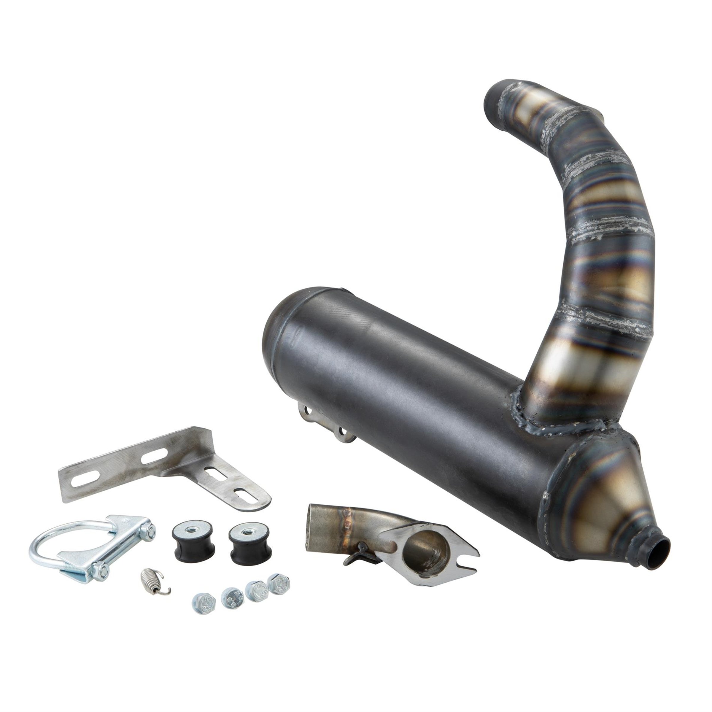 Image of Rennauspuff EGIG Performance Superbanana Sport, Material: Stahl unlackiert für Vespa 90/R/SS/100/125/PV/ET3 für Vespa 90/R/SS/100/125/PV/ET3