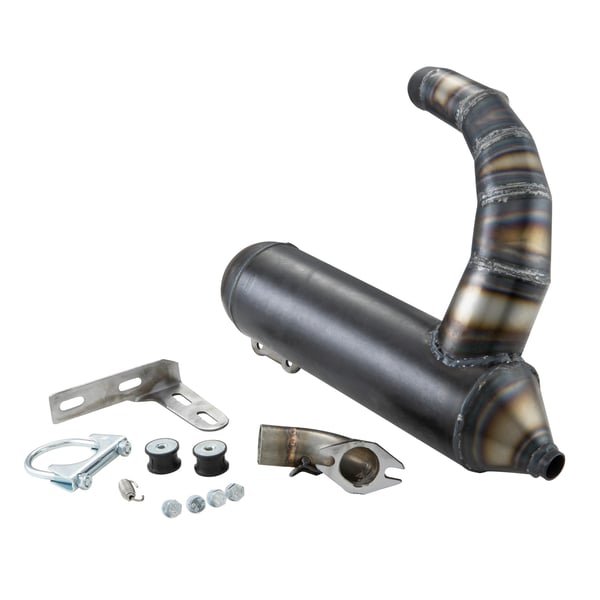 Image of Rennauspuff EGIG Performance Superbanana Sport, Stahl unlackiert für Vespa 90/R/SS/100/125/PV/ET3